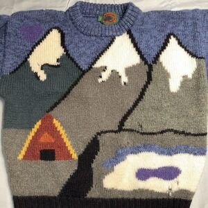 Boston Traders 80's Wool A Frame Cabin Mountain Sweater Cabincore Nature Granola
